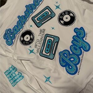 White and Blue custom Backstreet Boys jacket
Into the millennium